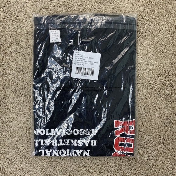 New Ultra Game NBA Houston Rockets Mens Size XL Black Cut Off Muscle T-Shirt NWT - Picture 7 of 7